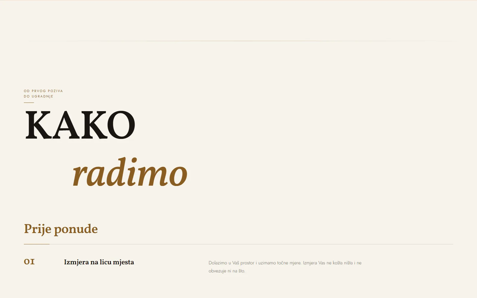 Donadini Design, proces izrade